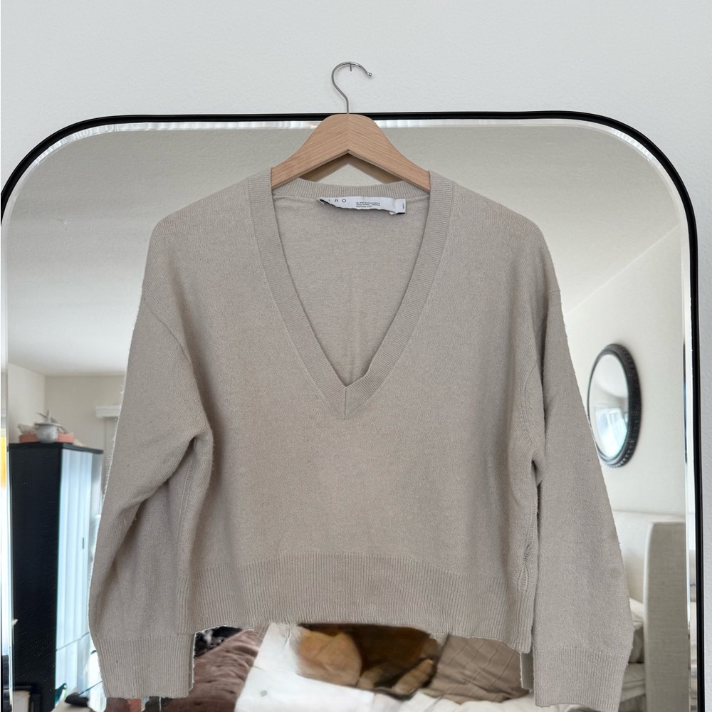 IRO Cream V-Neck Sweater